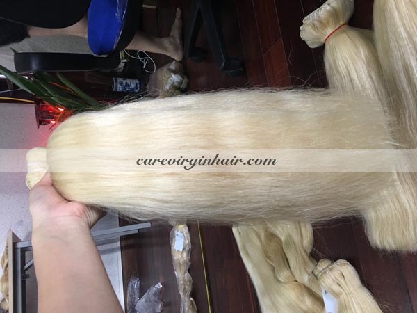 cambodian blond color hair extensions carevirginhair